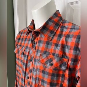 Mens Helly Hansen Cotton Outdoor Work Wear Button Up Flannel Shirt Large EUC